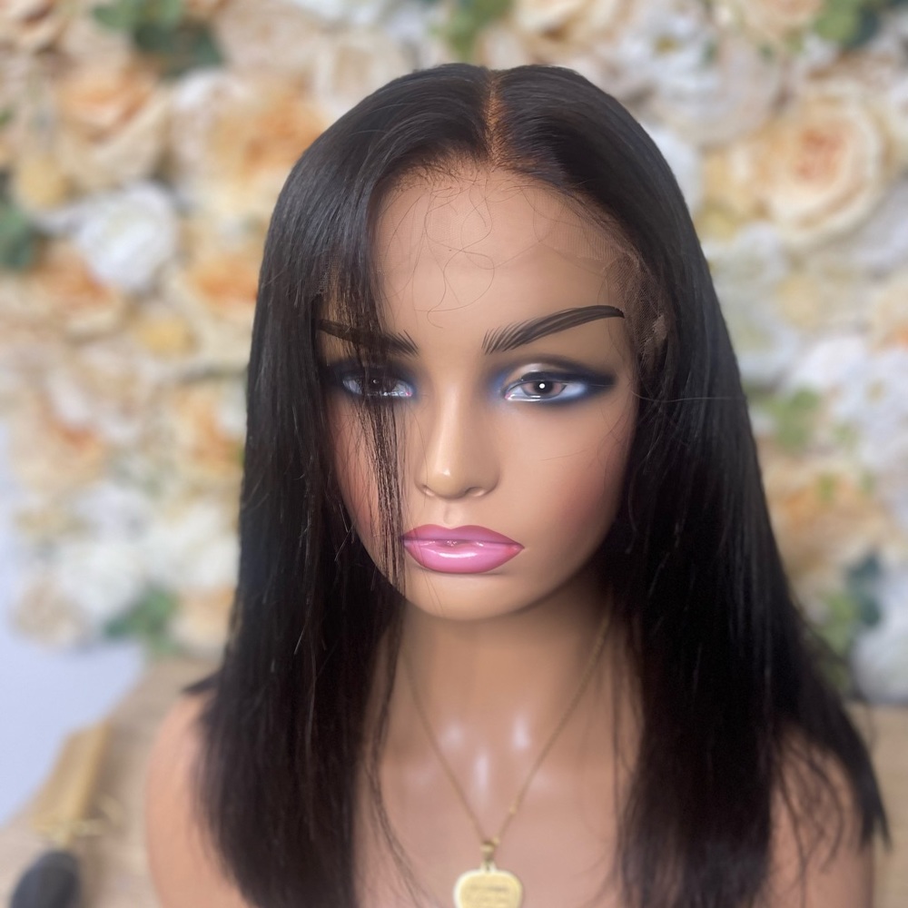 14 inch GLUELESS Closure wig